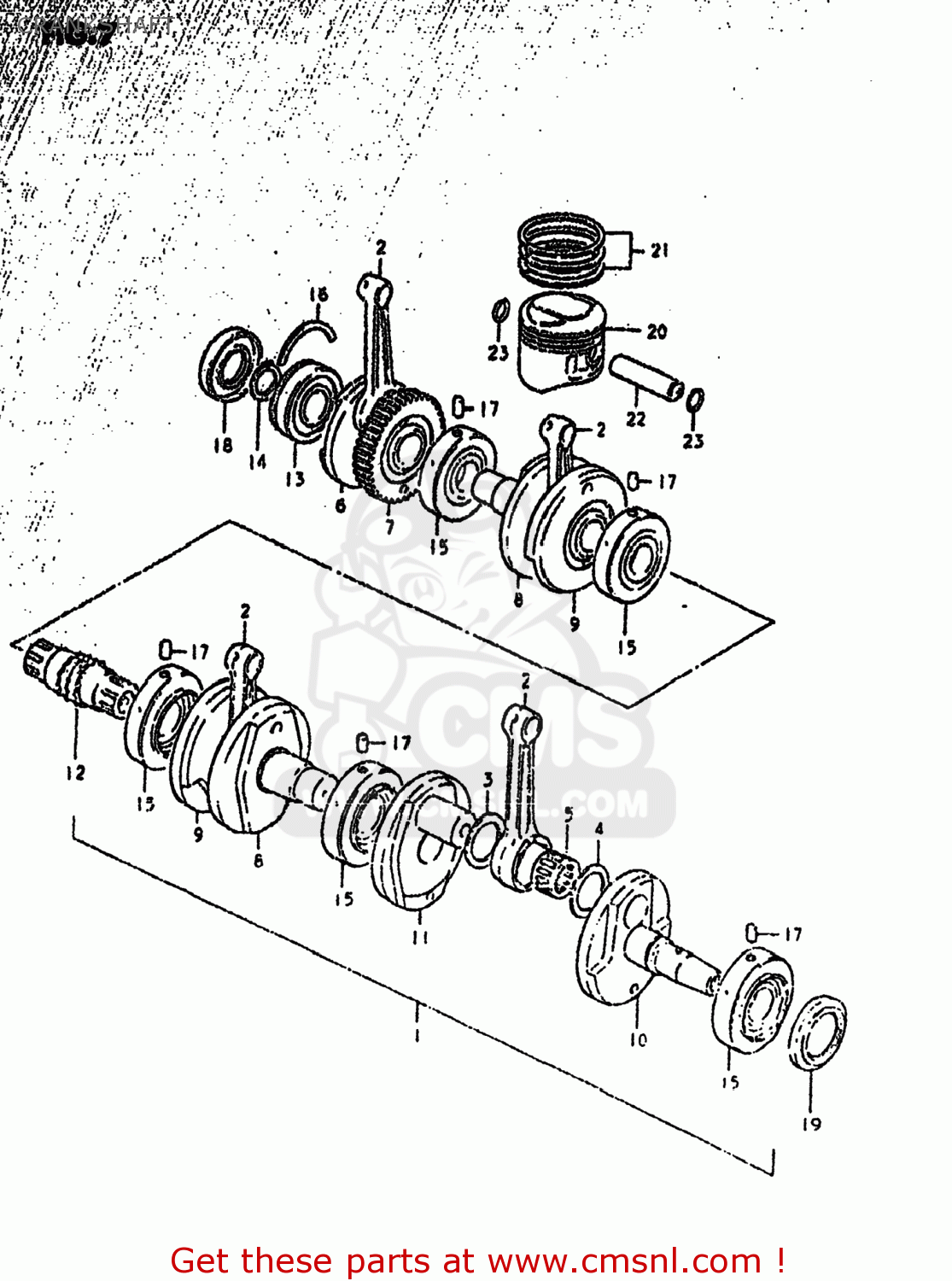 CRANKSHAFT GS550T 1981 (X) USA (E03)