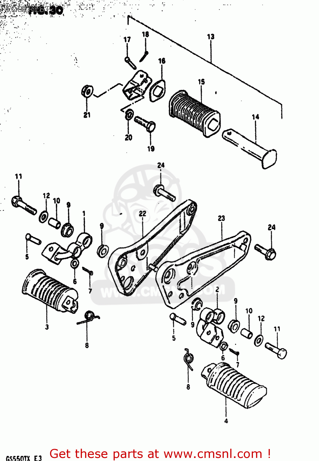 FOOTREST GS550T 1981 (X) USA (E03)