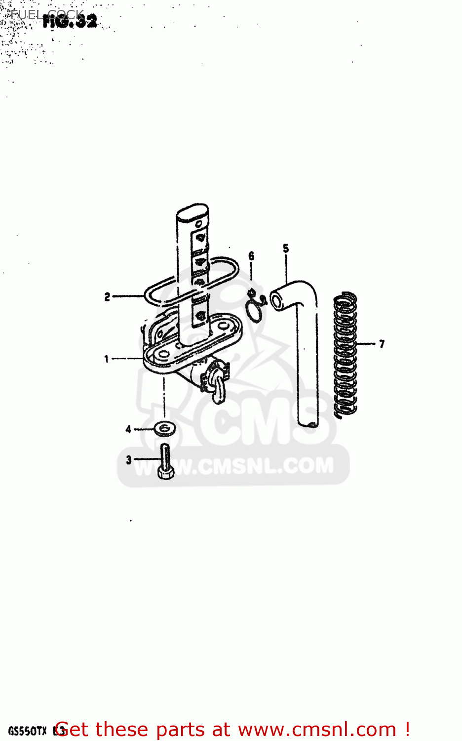 FUEL COCK GS550T 1981 (X) USA (E03)
