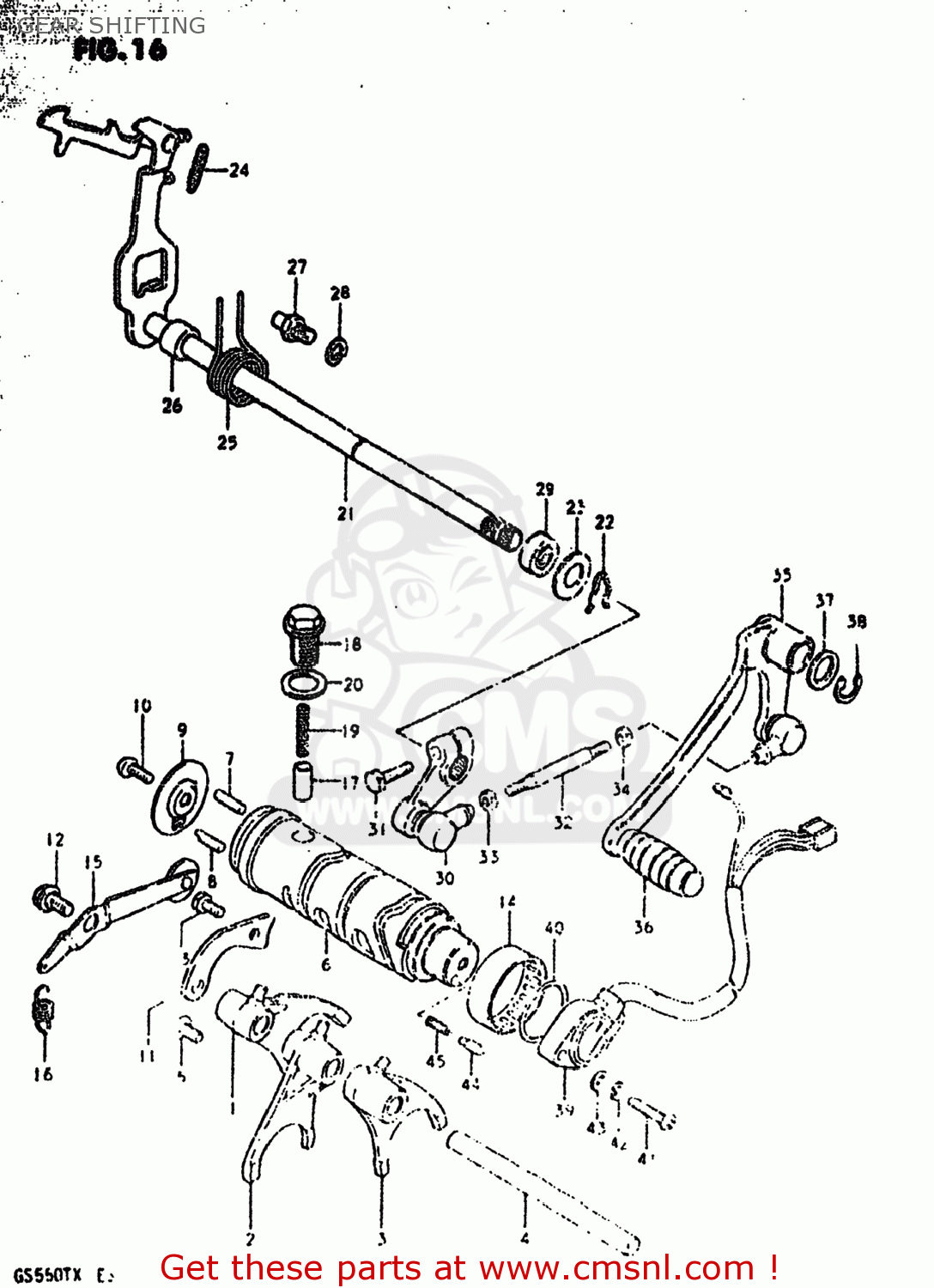 GEAR SHIFTING GS550T 1981 (X) USA (E03)