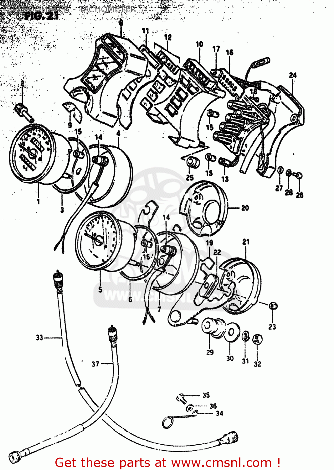 SPEEDOMETER - TACHOMETER GS550T 1981 (X) USA (E03)