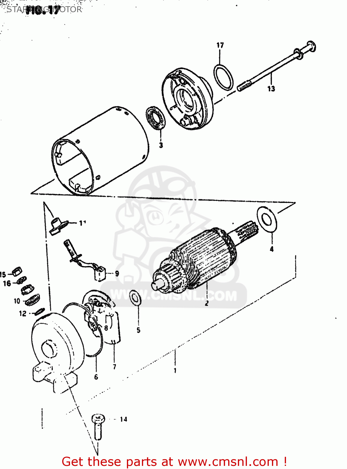 STARTING MOTOR GS550T 1981 (X) USA (E03)