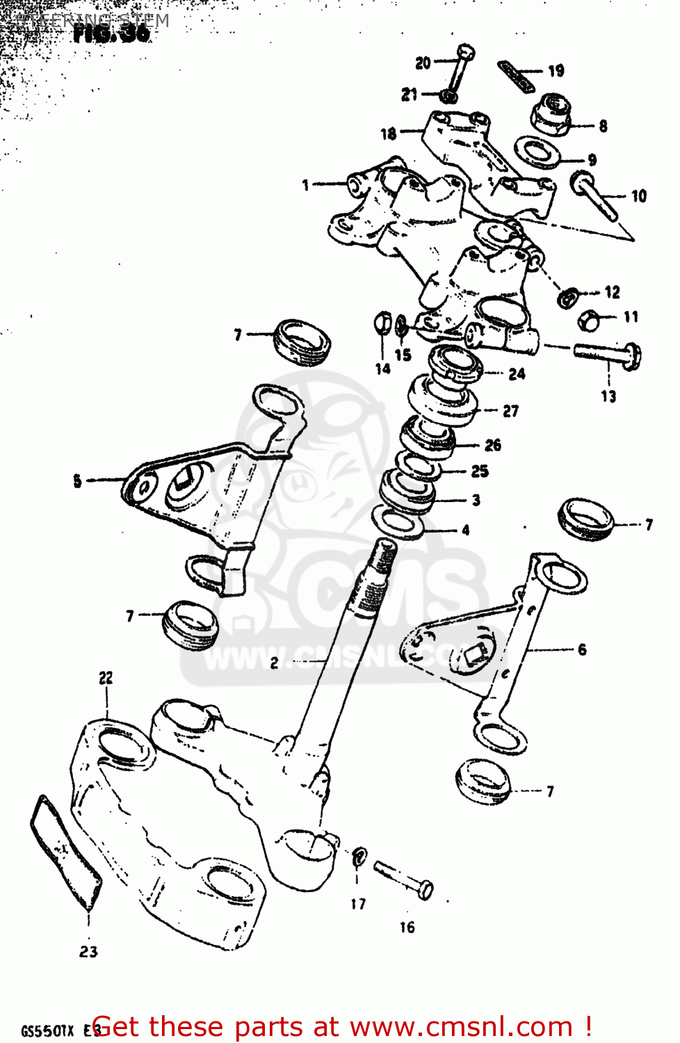 STEERING STEM GS550T 1981 (X) USA (E03)
