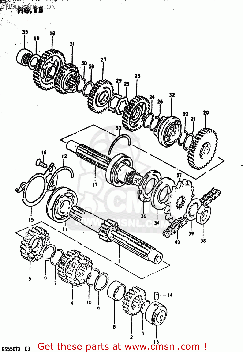 TRANSMISSION GS550T 1981 (X) USA (E03)