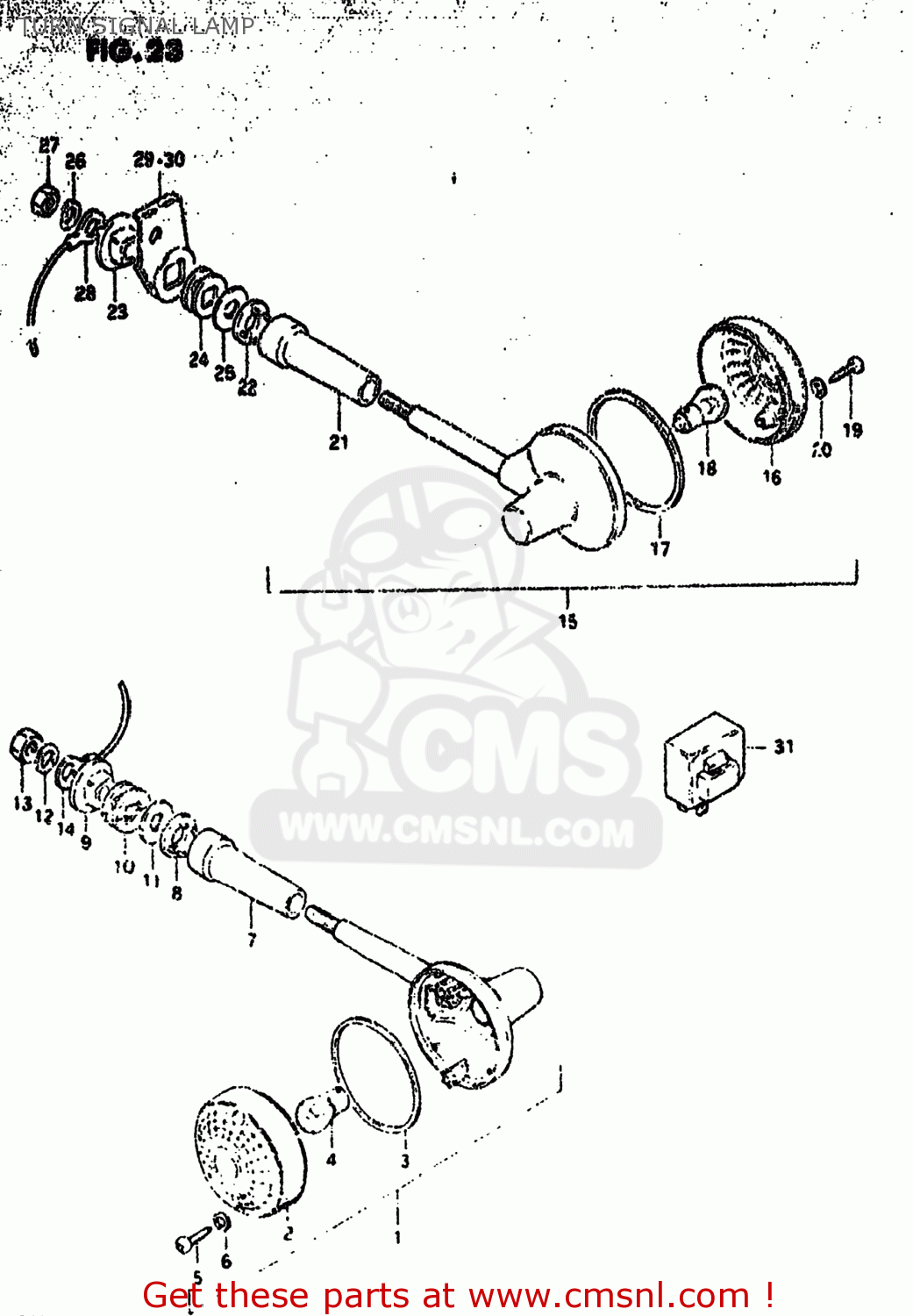 TURN SIGNAL LAMP GS550T 1981 (X) USA (E03)