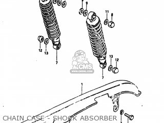 CHAIN CASE - SHOCK ABSORBER - GS550T 1981 (X) USA (E03)