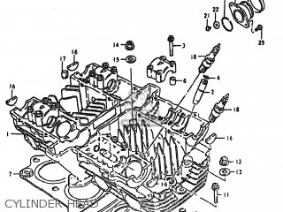 CYLINDER HEAD - GS550T 1981 (X) USA (E03)