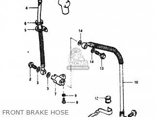 FRONT BRAKE HOSE - GS550T 1981 (X) USA (E03)