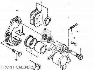 FRONT CALIPERS - GS550T 1981 (X) USA (E03)
