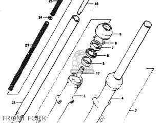 FRONT FORK - GS550T 1981 (X) USA (E03)