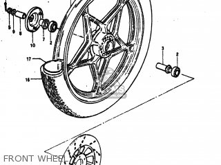 FRONT WHEEL - GS550T 1981 (X) USA (E03)