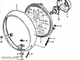 HEADLAMP - GS550T 1981 (X) USA (E03)