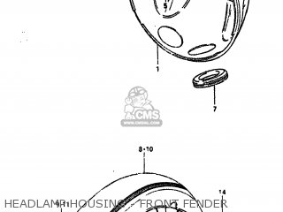 HEADLAMP HOUSING - FRONT FENDER - GS550T 1981 (X) USA (E03)