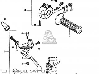 LEFT HANDLE SWITCH - GS550T 1981 (X) USA (E03)