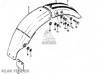 REAR FENDER - GS550T 1981 (X) USA (E03)