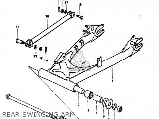 REAR SWINGING ARM - GS550T 1981 (X) USA (E03)