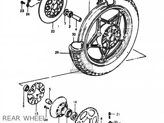 REAR WHEEL - GS550T 1981 (X) USA (E03)