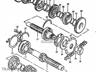 TRANSMISSION - GS550T 1981 (X) USA (E03)