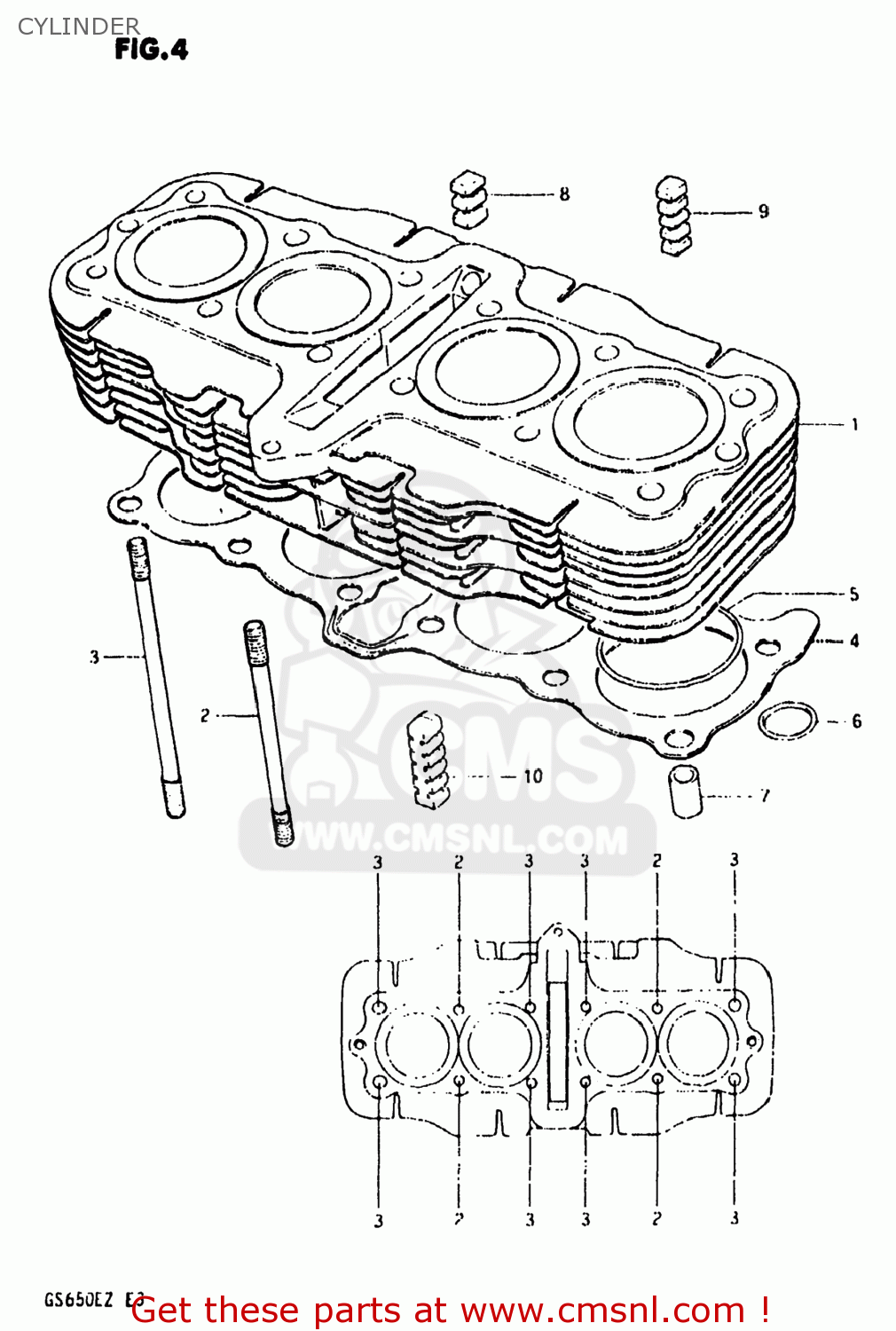 CYLINDER GS650E 1981 (X) USA (E03)