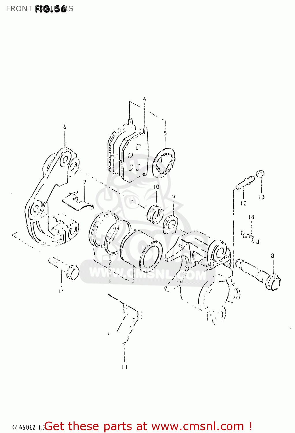 FRONT CALIPERS GS650E 1981 (X) USA (E03)