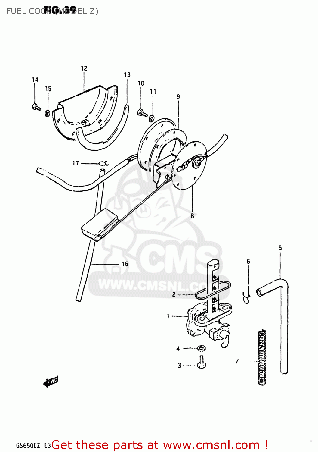 FUEL COCK (MODEL Z) GS650E 1981 (X) USA (E03)