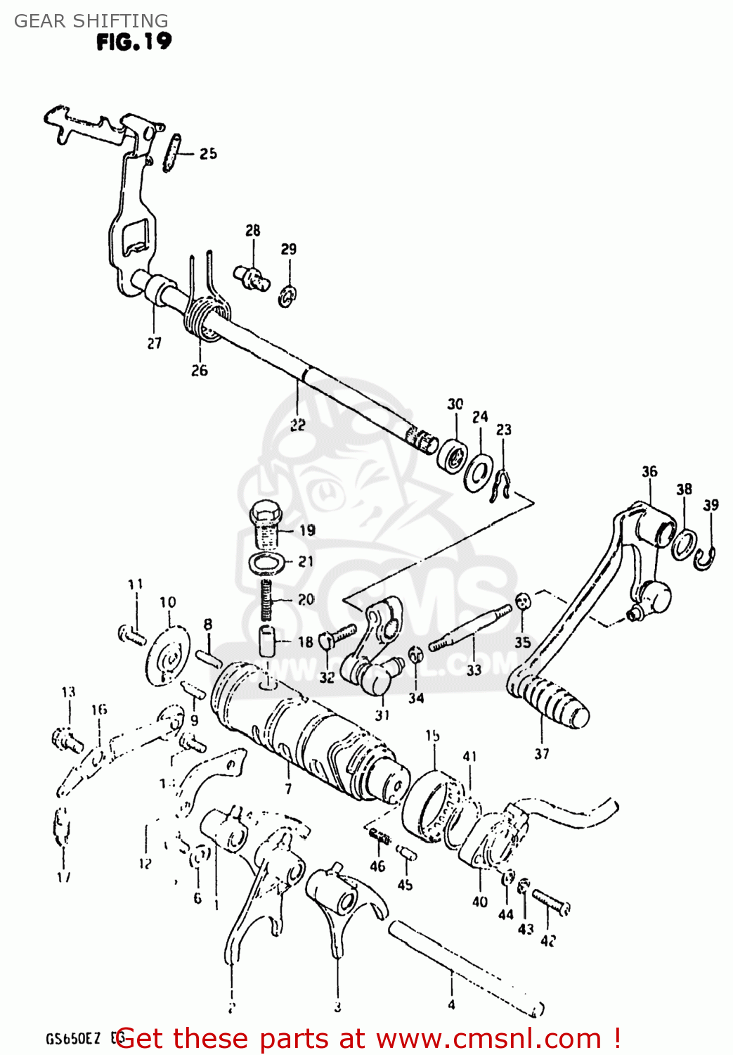 GEAR SHIFTING GS650E 1981 (X) USA (E03)