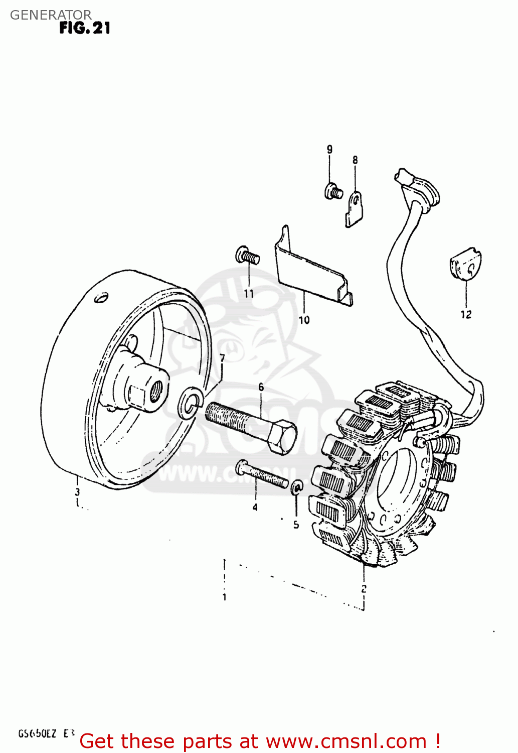 GENERATOR GS650E 1981 (X) USA (E03)