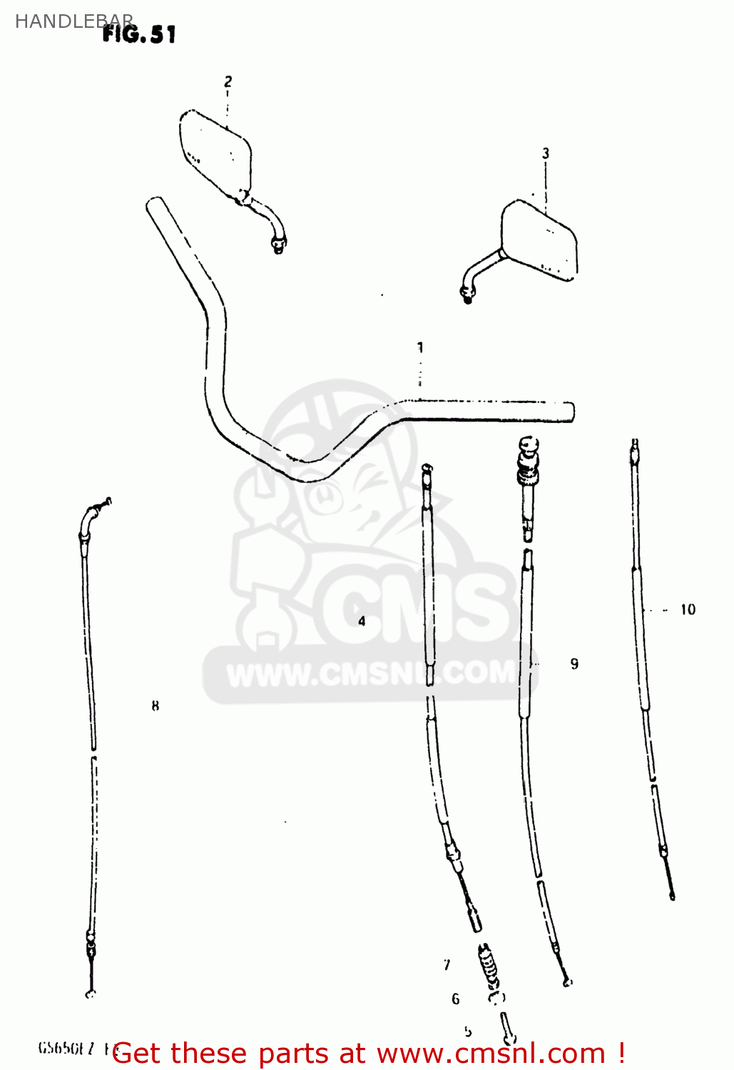 HANDLEBAR GS650E 1981 (X) USA (E03)
