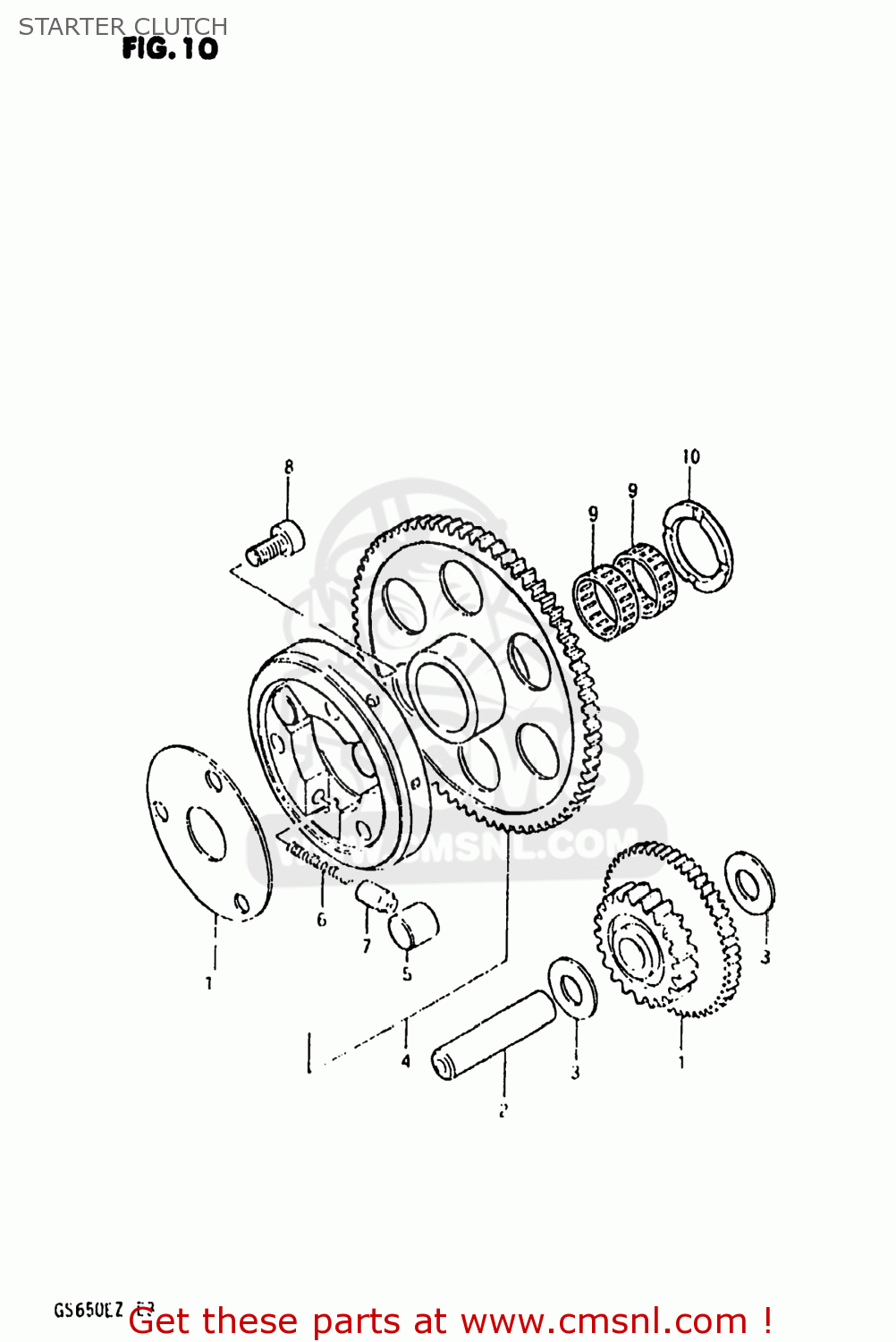 STARTER CLUTCH GS650E 1981 (X) USA (E03)
