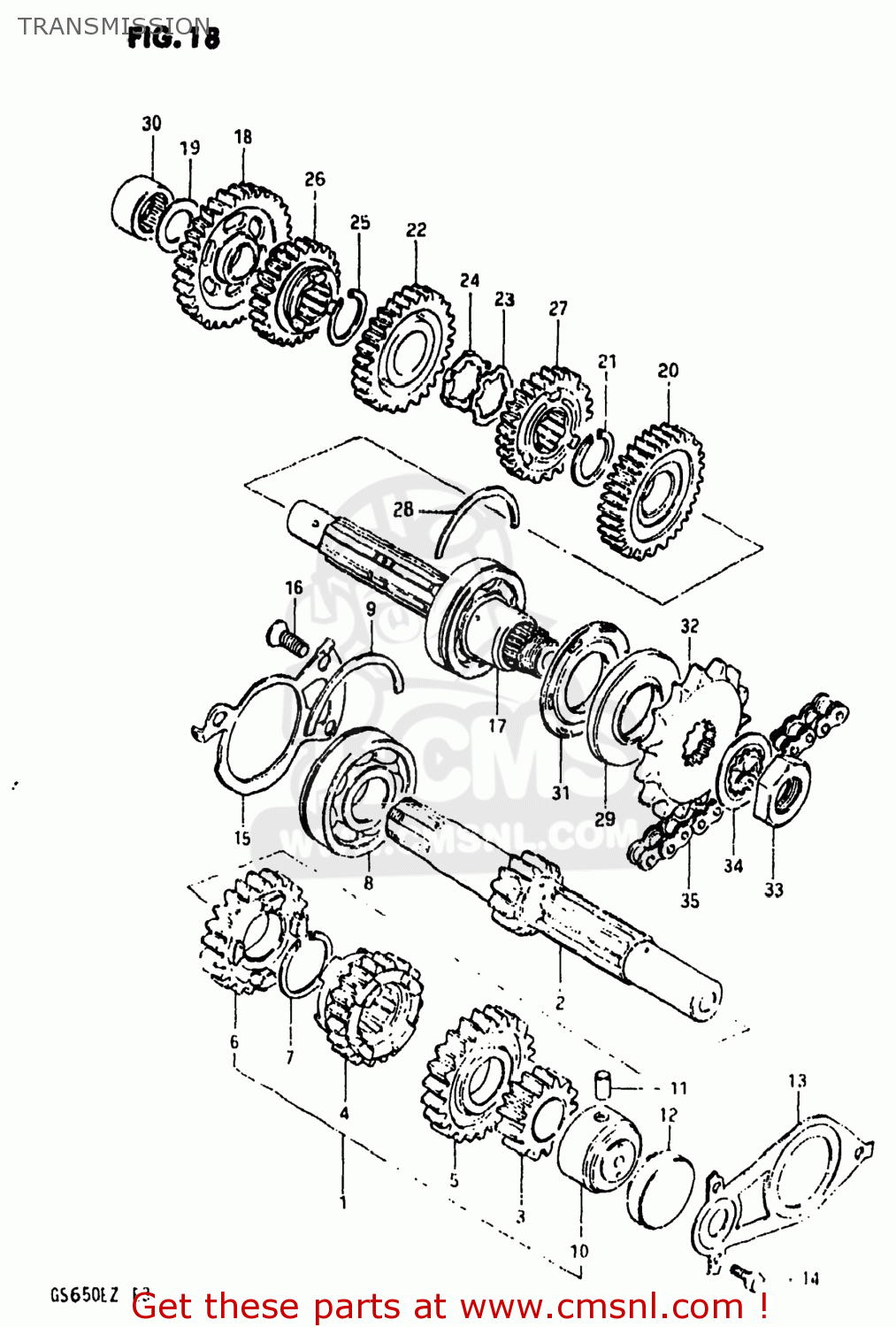 TRANSMISSION GS650E 1981 (X) USA (E03)