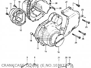 CRANKCASE COVER (E.NO.103837~) - GS650E 1981 (X) USA (E03)