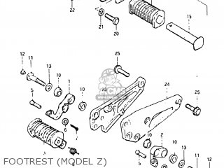 FOOTREST (MODEL Z) - GS650E 1981 (X) USA (E03)