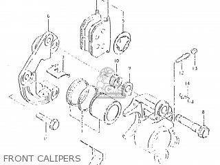 FRONT CALIPERS - GS650E 1981 (X) USA (E03)