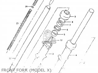 FRONT FORK (MODEL X) - GS650E 1981 (X) USA (E03)