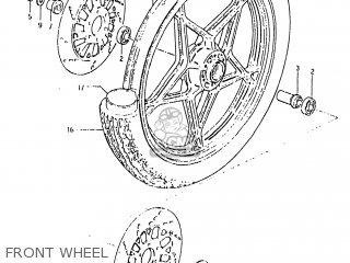 FRONT WHEEL - GS650E 1981 (X) USA (E03)