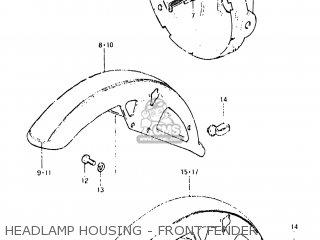 HEADLAMP HOUSING - FRONT FENDER - GS650E 1981 (X) USA (E03)