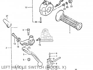 LEFT HANDLE SWITCH (MODEL X) - GS650E 1981 (X) USA (E03)