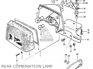 REAR COMBINATION LAMP - GS650E 1981 (X) USA (E03)