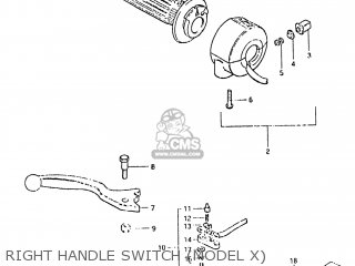 RIGHT HANDLE SWITCH (MODEL X) - GS650E 1981 (X) USA (E03)