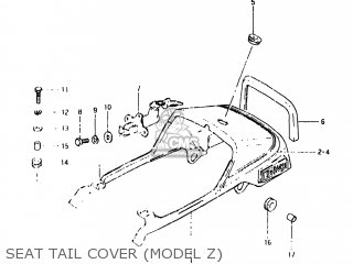 SEAT TAIL COVER (MODEL Z) - GS650E 1981 (X) USA (E03)