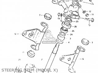 STEERING STEM (MODEL X) - GS650E 1981 (X) USA (E03)