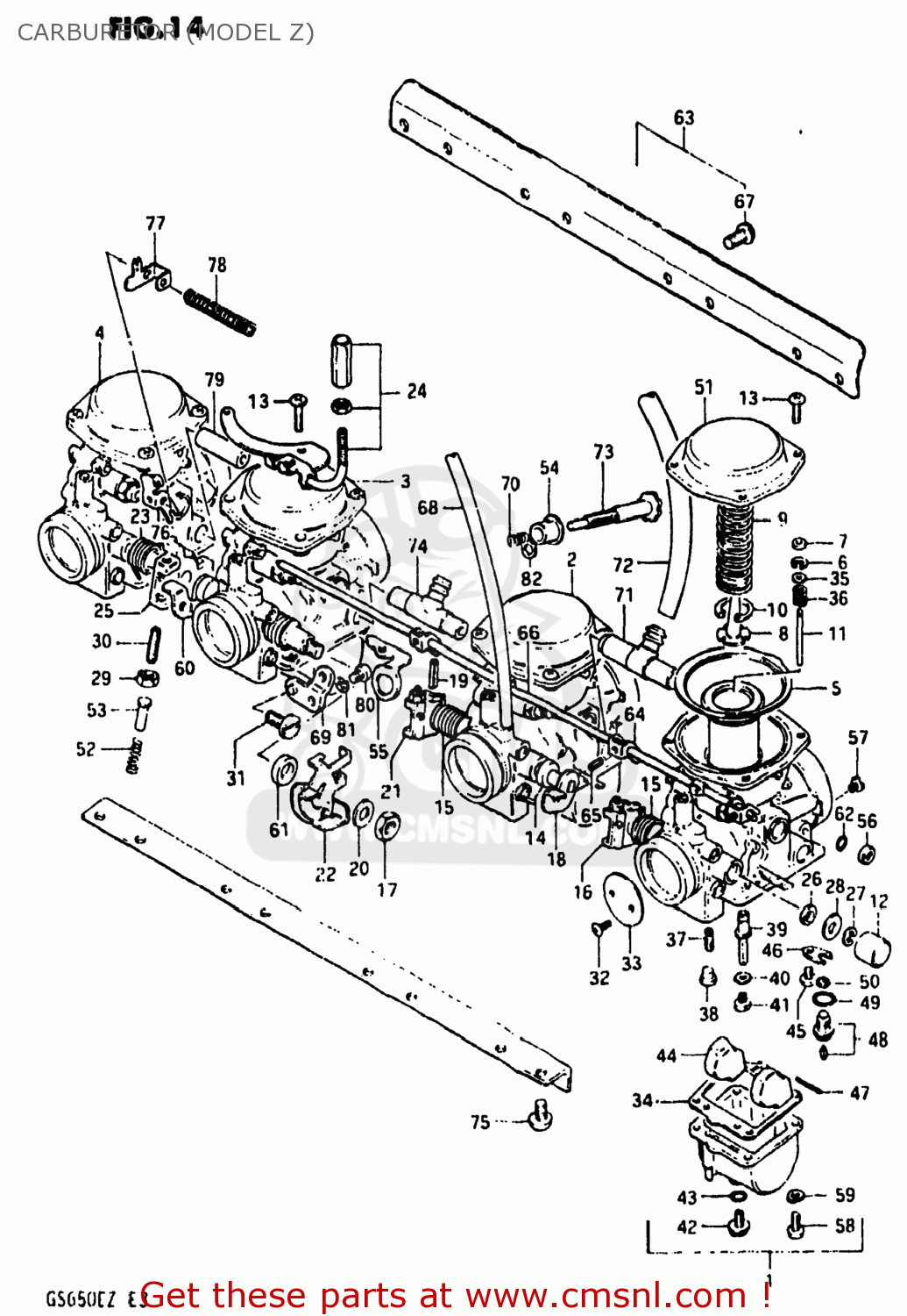 CARBURETOR (MODEL Z) GS650E 1982 (Z) USA (E03)