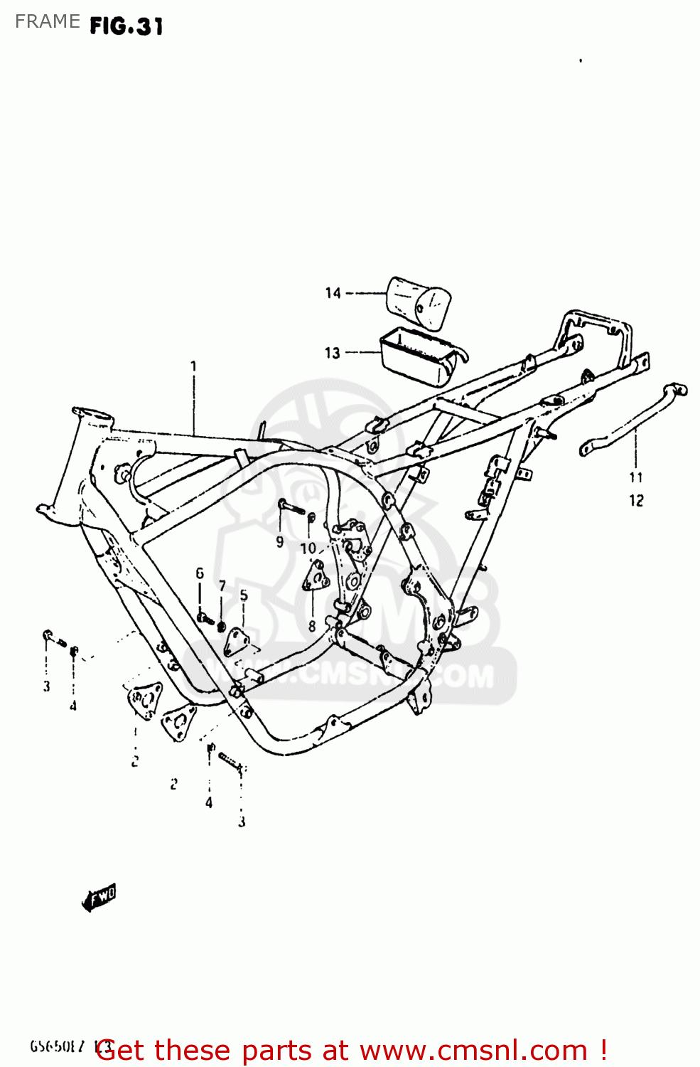 FRAME GS650E 1982 (Z) USA (E03)