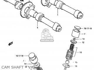 CAM SHAFT - VALVE - GS650E 1982 (Z) USA (E03)