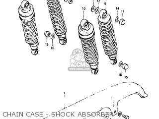 CHAIN CASE - SHOCK ABSORBER - GS650E 1982 (Z) USA (E03)