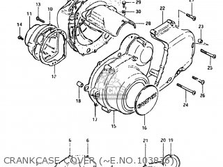 CRANKCASE COVER (~E.NO.103836) - GS650E 1982 (Z) USA (E03)