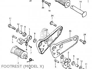 FOOTREST (MODEL X) - GS650E 1982 (Z) USA (E03)