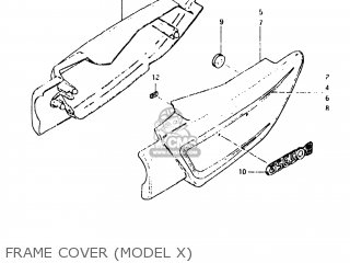 FRAME COVER (MODEL X) - GS650E 1982 (Z) USA (E03)