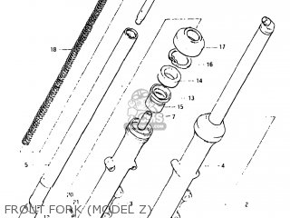 FRONT FORK (MODEL Z) - GS650E 1982 (Z) USA (E03)