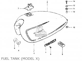 FUEL TANK (MODEL X) - GS650E 1982 (Z) USA (E03)